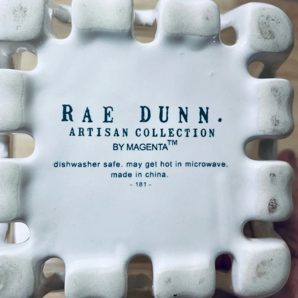 Rae Dunn Berries Ceramic Berry Basket White Artisan Collection by Magenta